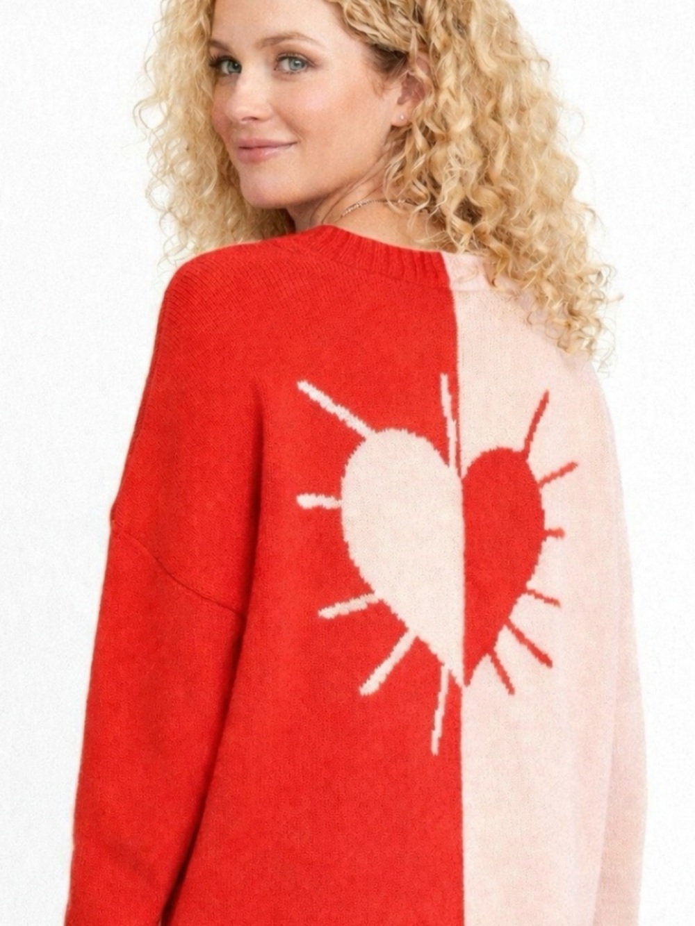 Kerri Rosenthal XOKR Color Blocked Sunburst V-neck Sweater XSmall - Picture 2 of 13